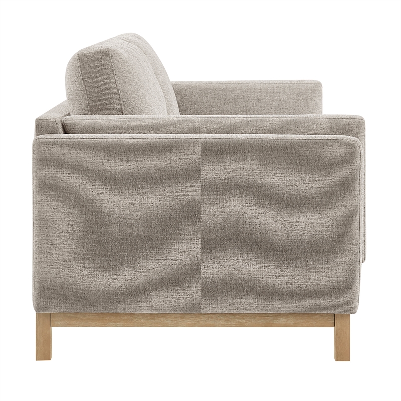 Modway Roscoe 81 inch Fabric Sofa in Gray