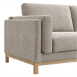 Modway Roscoe 81 inch Fabric Sofa in Gray