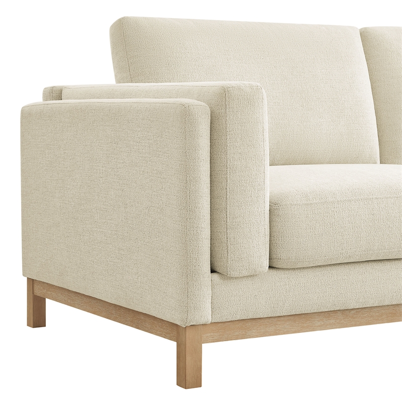 Modway Roscoe 63 inch Fabric Loveseat in White
