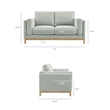 Modway Roscoe 63 inch Fabric Loveseat in Gray