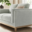 Modway Roscoe 63 inch Fabric Loveseat in Gray
