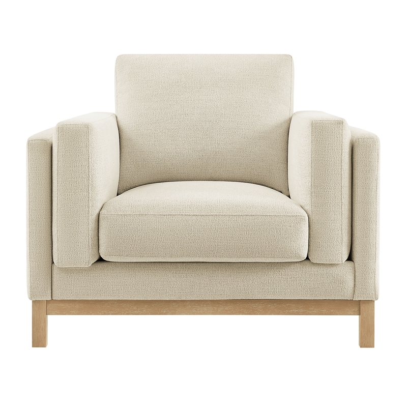 Modway Roscoe Fabric Armchair in White