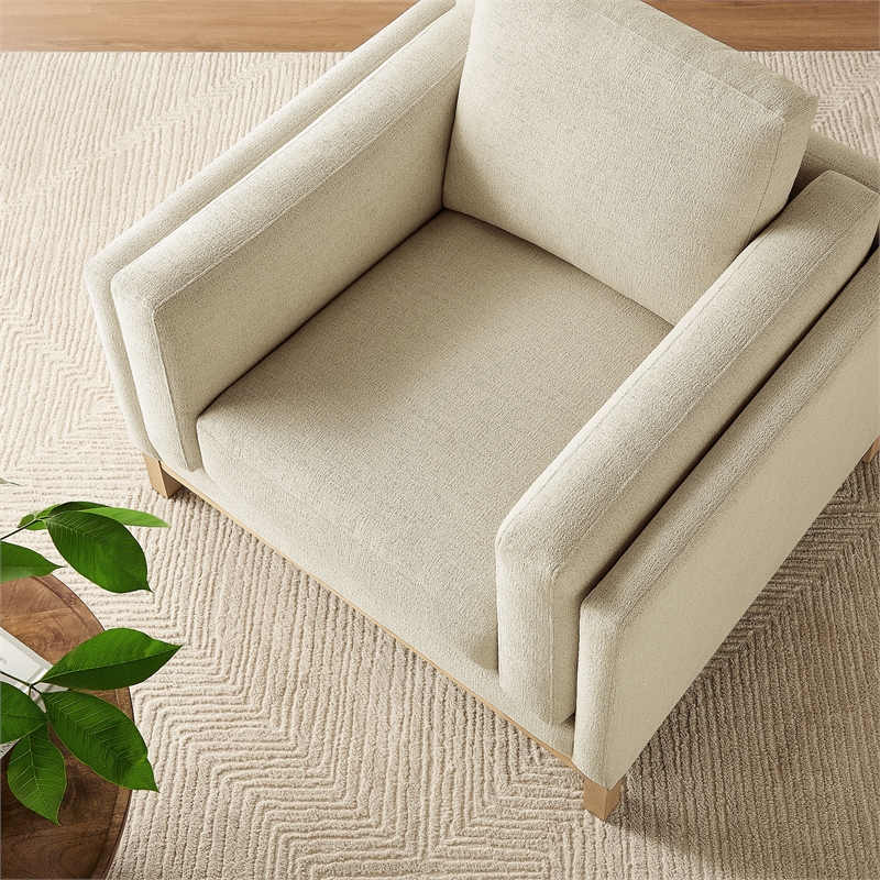 Modway Roscoe Fabric Armchair in White
