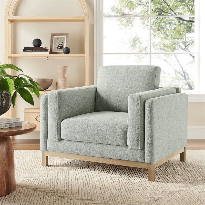 Modway Roscoe Fabric Armchair in Gray