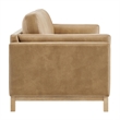 Modway Roscoe 81 inch Vegan Leather Sofa in Brown