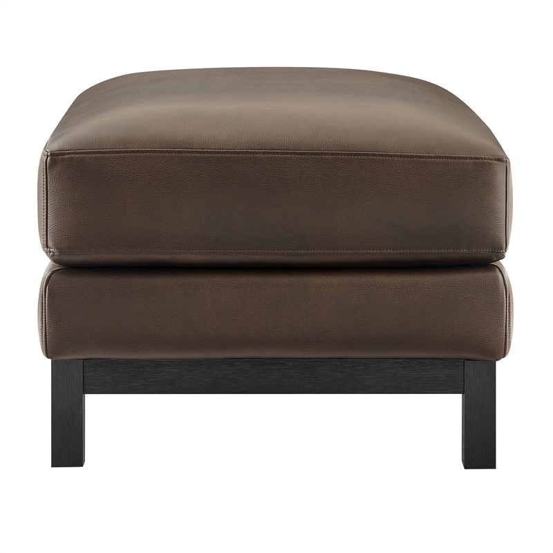 Modway Roscoe Vegan Leather Ottoman in Brown