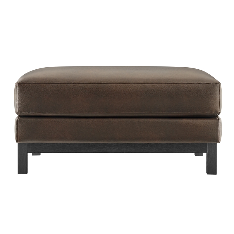 Modway Roscoe Vegan Leather Ottoman in Brown