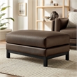 Modway Roscoe Vegan Leather Ottoman in Brown