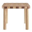 Modway Oscar 36 Inch Square Checkered Dining Table in Brown