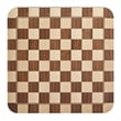 Modway Oscar 36 Inch Square Checkered Dining Table in Brown