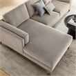 Modway Roscoe Left-Facing Fabric Sectional Sofa with Chaise in Gray