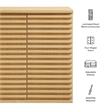 Modway Render Wall Mounted Bathroom Cabinet in Brown