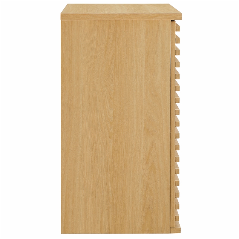 Modway Render Wall Mounted Bathroom Cabinet in Brown