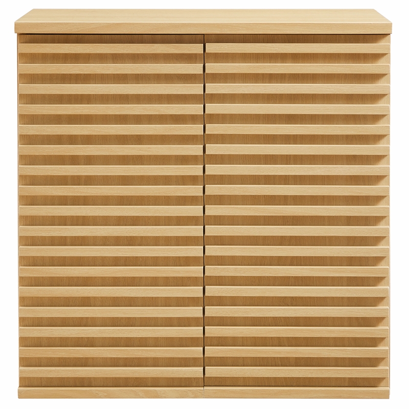 Modway Render Wall Mounted Bathroom Cabinet in Brown