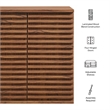 Modway Render Wall Mounted Bathroom Cabinet in Brown