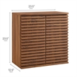 Modway Render Wall Mounted Bathroom Cabinet in Brown