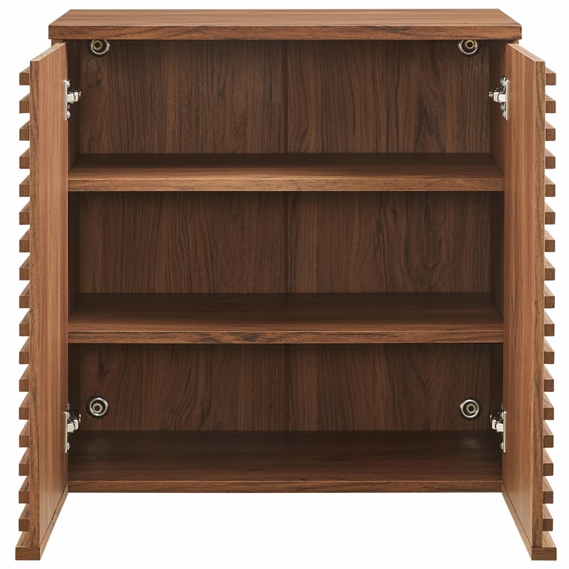 Modway Render Wall Mounted Bathroom Cabinet in Brown