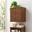 Modway Render Wall Mounted Bathroom Cabinet in Brown
