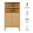 Modway Render Freestanding Bathroom Storage Cabinet in Brown
