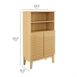 Modway Render Freestanding Bathroom Storage Cabinet in Brown