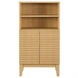 Modway Render Freestanding Bathroom Storage Cabinet in Brown