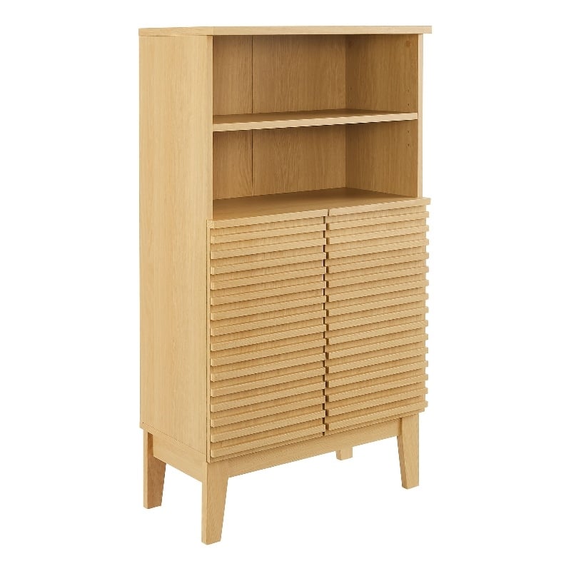 Modway Render Freestanding Bathroom Storage Cabinet in Brown