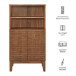 Modway Render Freestanding Bathroom Storage Cabinet in Brown