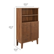 Modway Render Freestanding Bathroom Storage Cabinet in Brown