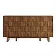 Modway Owen 59 Inch 4 Door Geometric Sideboard in Brown
