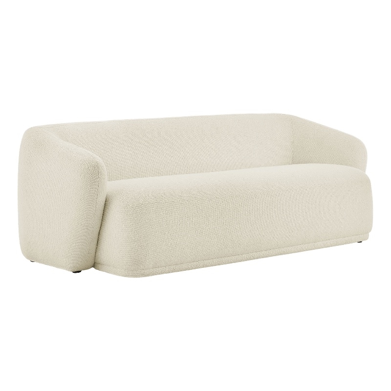 Monica 88 Inch Boucle Fabric Sofa in Cream