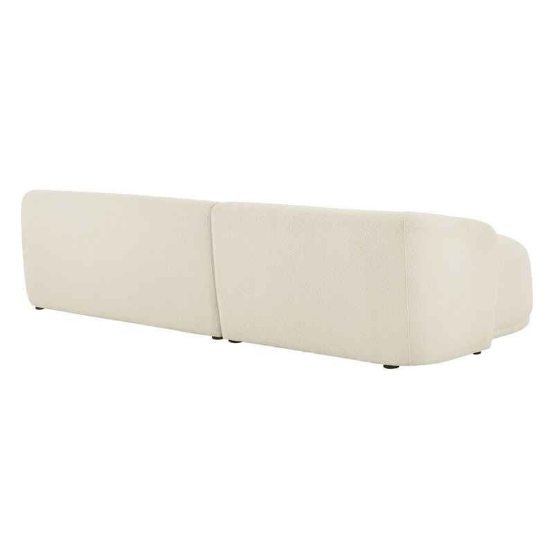 Monica 2 Piece Left Facing Boucle Fabric Modular Sofa with Chaise