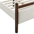 Ginny Twin Size Platform Bed Frame in Wenge Heathered Ivory