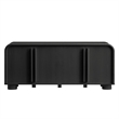 Bellamy Curved 4-Door Sideboard Cabinet in Black Oak