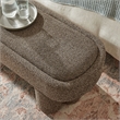 Mossi 52-Inch Oval Boucle Fabric Bench in Earth