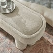 Mossi 52-Inch Oval Boucle Fabric Bench in Marble