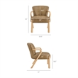 Arden Faux Leather Upholstered Accent Armchair in Toast