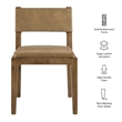 Calder Vegan Leather Dining Side Chair in Toast