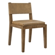 Calder Vegan Leather Dining Side Chair in Toast