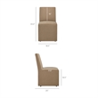 Tessera Upholstered Linen-Blend Slipcovered Dining Chair in Almond