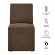 Tessera Upholstered Linen-Blend Slipcovered Dining Chair in Cocoa