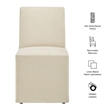 Tessera Upholstered Linen-Blend Slipcovered Dining Chair in Linen