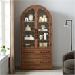 Rory 76 Inch Arched Kitchen Pantry Cabinet in Walnut