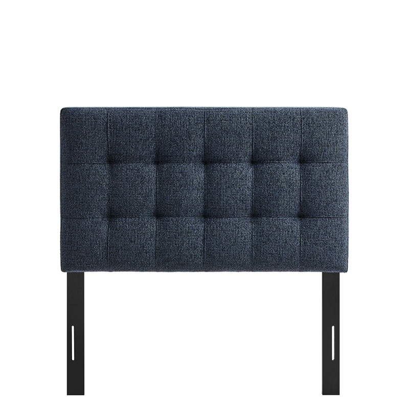 Lily Upholstered Twin Size Headboard in Navy