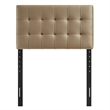 Lily Stain-Resistant Performance Velvet Twin Size Headboard in Taupe
