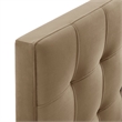 Lily Stain-Resistant Performance Velvet Twin Size Headboard in Taupe