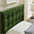 Lily Stain-Resistant Performance Velvet Twin Size Headboard in Moss Green