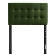 Lily Stain-Resistant Performance Velvet Twin Size Headboard in Moss Green