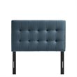 Lily Stain-Resistant Performance Velvet Twin Size Headboard in Cadet Blue