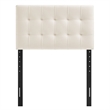 Lily Stain-Resistant Performance Velvet Twin Size Headboard in Alabaster