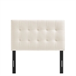 Lily Stain-Resistant Performance Velvet Twin Size Headboard in Alabaster